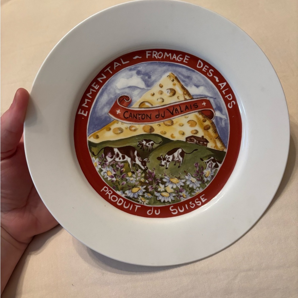 2000 Restoration Hardware Cheese pattern plate